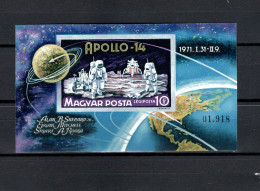 Hungary 1971 Space, Apollo 14 S/s Imperf. MNH -scarce- - Europa