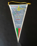 Portugal Restaurante Átomo Lisboa Bandeirola Publicitária C. 1960 Fanion Publicitaire Restaurant Publicitary Pennant - Altri & Non Classificati