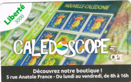 NOUVELLE CALEDONIE NEW CALEDONIA Telecarte Phonecard Prepayee Prepaid Liberte 3000 F Caledoscope Ex. 2021 UT B - Nouvelle-Calédonie