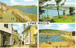 SCENES FROM LYME REGIS, DORSET, ENGLAND. UNUSED POSTCARD Mm5 - Sonstige & Ohne Zuordnung