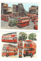 2 POSTCARDS UK LONDON TRANSORT BUSES - Autobús & Autocar
