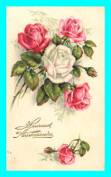 A742 / 563 Anniversaire Rose - Fleur - Birthday