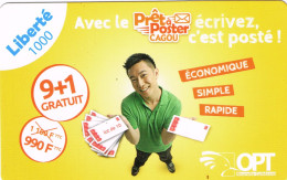 NOUVELLE CALEDONIE NEW CALEDONIA Telecarte Phonecard Prepayee Prepaid Liberte 1000 F PAP9+1 1000 Ex. 2020 UT B - Nieuw-Caledonië