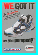 A757 / 463 Carte Pub REEBOK Pump ( Basket ) - Publicité