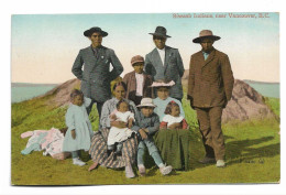 Postcard Canada Group Of Siwash Indians Men Women Children Native Canadians Near Vancouver British Columbia - América