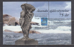 Aland 1997 - 75 Years Of Self-government In The Aland Islands, Mi-nr. Bl.3, Hollogramm, MNH** - Ålandinseln