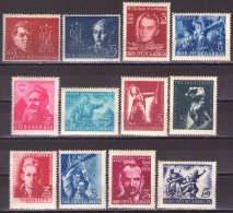 Yugoslavia 1951 - 10th Anniversary Of Partisans - Mi 641-642,658-659,660-661,662-663,664-665,672-673 - MNH**VF - Unused Stamps