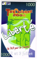 NOUVELLE CALEDONIE NEW CALEDONIA Telecarte Phonecard Prepayee Prepaid Liberte 1000 F Transcaledonienne Ex. 2008 UT B - Nouvelle-Calédonie