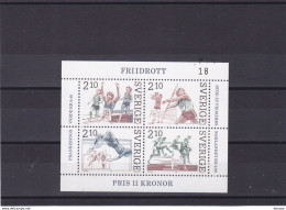 SUEDE 1986 ATHLETISME Yvert BF 14, Michel Block 14 NEUF** MNH Cote 6 Euros - Unused Stamps