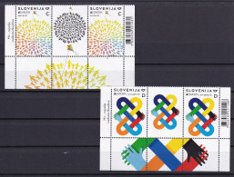 SLOVENIA  2023,EUROPA CEPT,PEACE,2V+WIGNETTE,MNH - Slowenien