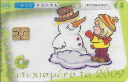 Greece: OTE 12/08 Happy New Year. Transparent - Griechenland