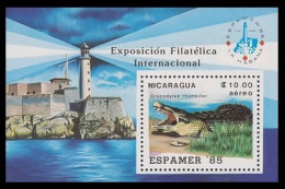 (059) Nicaragua  Fauna / Animals / Tiere / Crocodile Sheet / Bf / Bloc   ** / Mnh  Michel BL 164 - Nicaragua