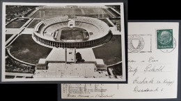 GERMANY THIRD 3rd REICH ORIGINAL POSTCARD BERLIN 1936 SUMMER OLYMPICS STADIUM VIEW - Olympic Games