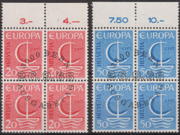 1966 Schweiz ° Mi:CH  843+844, Yt:CH 776+777, Zum:CH 443+444, Europa (C.E.P.T.) 1966 - Schiff (° ET) - Used Stamps