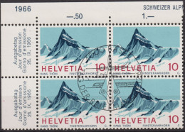1966 Schweiz ° Mi:CH 842, Yt:CH 775, Zum:CH 445, Finsteraarhorn Mountain (° Tag Der Briefmarken Basel) - Usados