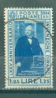 ITALIE - N°338 Oblitéré - 75°anniversaire De L'annexion De L'invention De La Dynamo Par Antonio Pacinotti. - Used