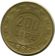 200 LIRE 1986 ITALIA ITALY Moneda #AZ514.E.A - 200 Liras