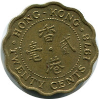 20 CENTS 1978 HONG KONG Pièce #BA171.F.A - Hongkong
