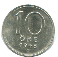 10 ORE 1945 SUECIA SWEDEN PLATA Moneda #AD068.2.E.A - Suède