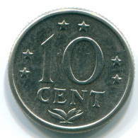 10 CENTS 1974 NIEDERLÄNDISCHE ANTILLEN Nickel Koloniale Münze #S13513.D.A - Antilles Néerlandaises
