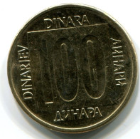 100 DINARA 1989 JUGOSLAWIEN YUGOSLAVIA UNC Münze #W11097.D.A - Yougoslavie