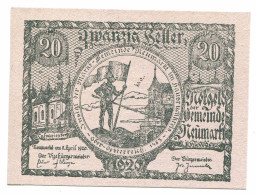 20 Heller 1920 NEUMARKT Österreich UNC Notgeld Papiergeld Banknote #P10521 - [11] Local Banknote Issues
