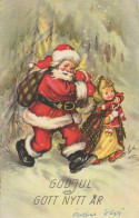 PÈRE NOËL NOËL Fêtes Voeux Vintage Carte Postale CPSMPF #PAJ419.FR - Santa Claus