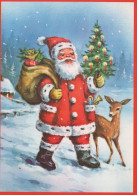 PÈRE NOËL NOËL Fêtes Voeux Vintage Carte Postale CPSM #PAJ692.FR - Santa Claus