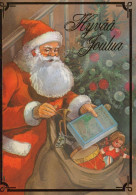 PÈRE NOËL NOËL Fêtes Voeux Vintage Carte Postale CPSM #PAJ553.FR - Santa Claus