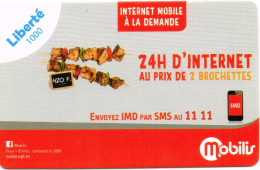 NOUVELLE CALEDONIE NEW CALEDONIA Telecarte Phonecard Prepayee Prepaid Liberte 1000 F Brochette Ex. 2018 UT B - Nieuw-Caledonië