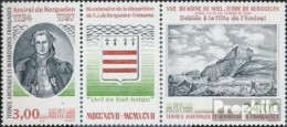 Französ. Gebiete Antarktis 371-372 Dreierstreifen (kompl.Ausg.) Postfrisch 1997 Admiral Yves Joseph De Kerguelen - Ongebruikt