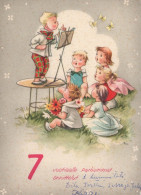 ALLES GUTE ZUM GEBURTSTAG 7 Jährige MÄDCHEN KINDER Vintage Postal CPSM #PBT768.DE - Birthday