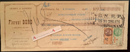 ● Florent BORD - Collioure 1930 - Anchois Sardines - Pyrénées Orientales - à M. Auguste Blacher épicier à Lezignan - Bills Of Exchange