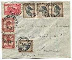 Congo Jadotville Oblit. Keach 7C1 Sur C.O.B. 230 (x2) + 237 (x4) + 241 Sur Lettre Vers Louvain Le 02/05/1947 - Covers & Documents