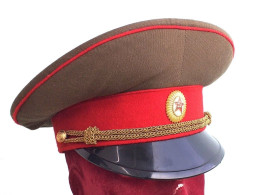 Berretto Visiera Sovietico Armata Rossa Ufficiale Di Fanteria Originale Tg. 58 - Headpieces, Headdresses