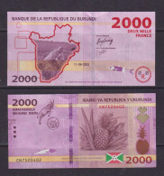 BURUNDI -  2023 2000 Francs UNC Banknote - Burundi