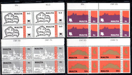 MALTA 1975 EUROPEAN ARCHITECTURAL HERITAGE YEAR COMPLETE SET SERIE COMPLETA  MNH - Malta