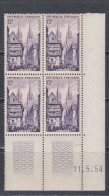 France N° 979 XX Quimper, La Rue Kéréon En Bloc De 4 Coin Daté Du 11 . 5 . 54 ; 1  Trait Sans Charnière, TB - 1950-1959