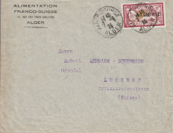 Algérie Lettre Alger - Bourse Pour La Suisse 1925 - Storia Postale