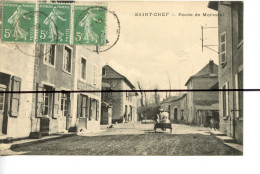 CPA . Isère . D38. SAINT-CHEF . Route De Morestel . Hôtel Neyret Café - Saint-Chef