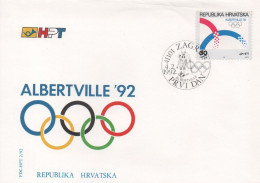 Croatia, Winter Olympic Games 1992 Albertville, FDC - Winter 1992: Albertville