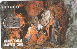 Malta, MLT-0011C, Christmas 1992 - Digit 43579 - SC4, Matt Surface, 12/92 - Nativity - Topcondition - Malta