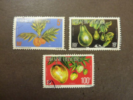 POLYNESIE FRANCAISE, Timbres De Service, Année 1977, YT N° 4A-9A-14A Oblitérés, Dent.12,5 - Dienstzegels