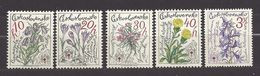 Czechoslovakia 1979 MNH ** Mi 2494-2498 Sc 2227-2231 Flowers  Mountain Rescue Service, Tschechoslowakei. - Neufs