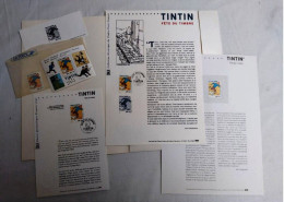 FRANCE 2000 ADVENTURES OF TINTIN OFFICIAL FOLDER (CONTAIN OFFICIAL DOCUMENTS MINIATURE SHEETS STAMPS AND DIE PROOF) MNH - Fumetti