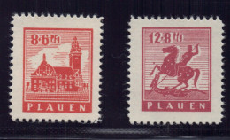 Lokalausgaben Plauen Michel Nr. 4y+5y, Postfrisch - Andere & Zonder Classificatie