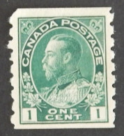 CANADA YT 93aB NEUF GOMME MAT "GEORGE V" ANNÉES 1911/1916 AVEC UN CLAIR - Ongebruikt