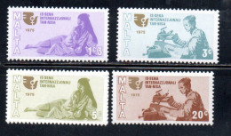 MALTA 1975 IWY INTERNATIONAL WOMEN'S YEAR ANNO INTERNAZIONALE DELLA DONNA COMPLETE SET SERIE COMPLETA MNH - Malta