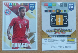 AC - 184 THIAGO  FC BAYERN MUNCHEN  PANINI FIFA 365 2020 ADRENALYN TRADING CARD - Tarjetas