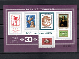 Hungary 1975 Space, Stamps On Stamps, Olympic Games Etc. S/s Violet Imperf. MNH -scarce- - Europe